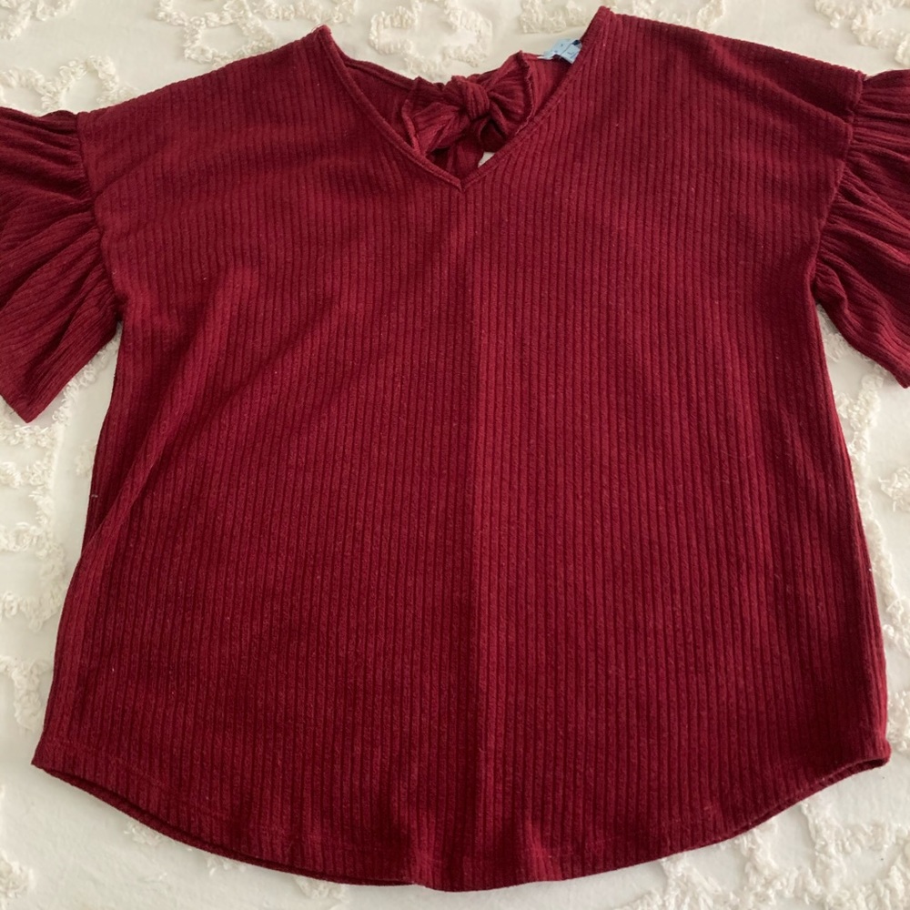 Sweater knit blouse